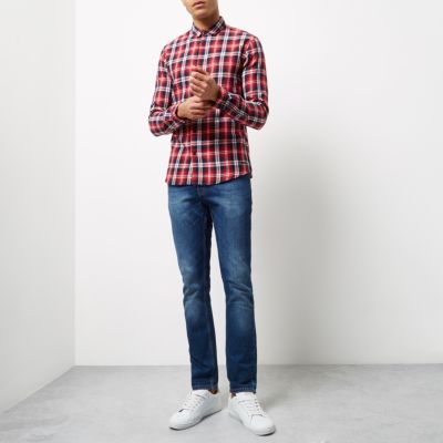 Red Only & Sons casual check shirt